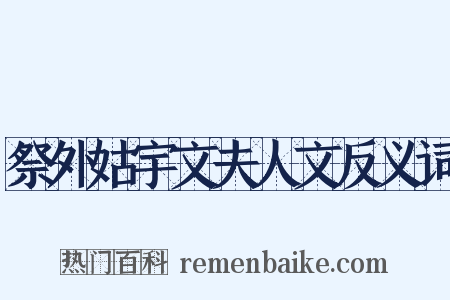 祭外姑宇文夫人文反义词是什么意思的图片